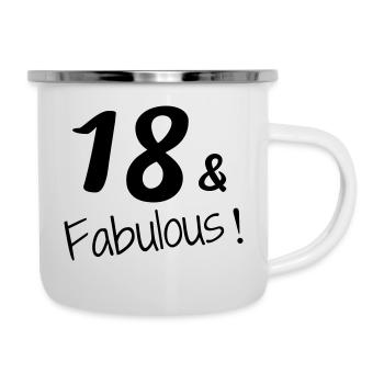 18 / enfant / Sport / anniversaire / dix-huit - Tasse émaillée - blanc - Droite