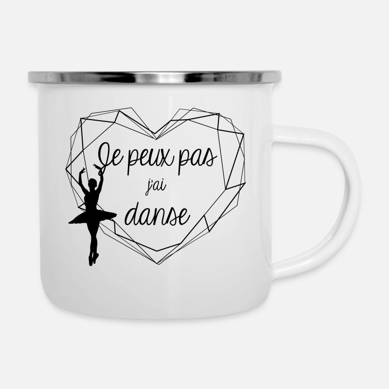 Je peux pas j'ai danse - Tasse émaillée - blanc