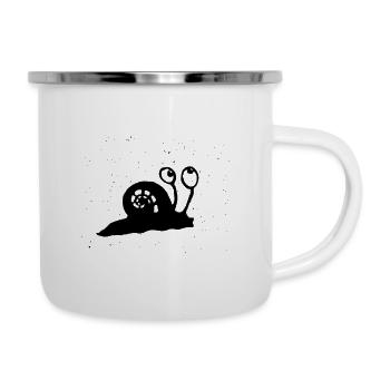 Funny animals snail - Camper Mug - white - Right