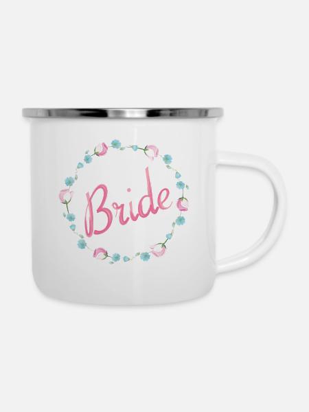 Bride - Emaille-Tasse - Weiß