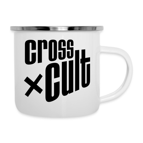 Cross Cult Logo Schwarz - Emaille-Tasse