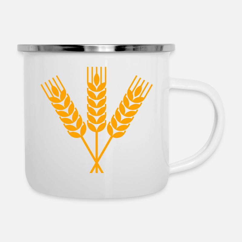 Gerbe de blé - Tasse émaillée - blanc