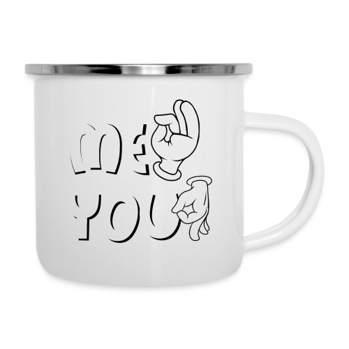 Me ok and you asshole - Emaille-Tasse