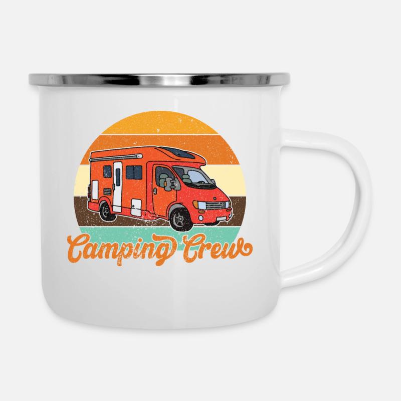 Camping camping-car - Tasse émaillée - blanc