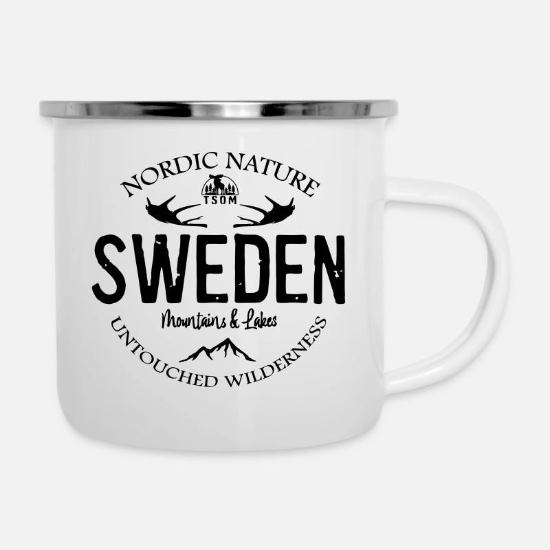 Nordic Nature - Suède - Tasse émaillée - blanc