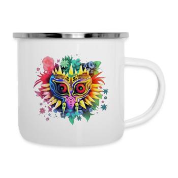 MAJOA - floral - poster - Emaille-Tasse - Weiß - Rechts