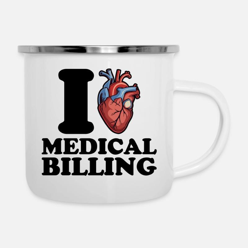 J’adore la facturation médicale - Tasse émaillée - blanc