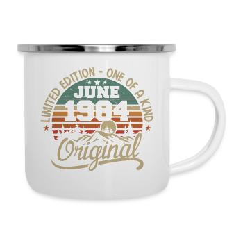 1984 June 1984 original - June 1984 Anniversary - Camper Mug - white - Right