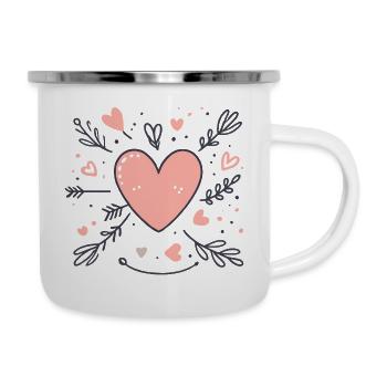 Valentine's Day Hearts - Camper Mug - white - Right
