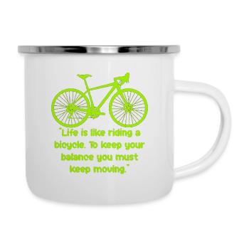 Bike Balance Neon Text - Camper Mug - white - Right