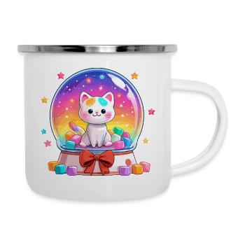 Rainbow Cats Snowglobe - Camper Mug - white - Right