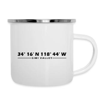 Coordonnées de la vallée de Simi - Tasse émaillée - blanc - Droite