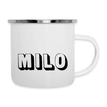 Nom - Milo - Tasse émaillée - blanc - Droite