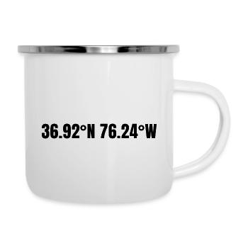 Norfolk, Virginia, USA Coordinates - Camper Mug - white - Right