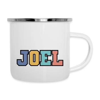 Nom - Joel - Tasse émaillée - blanc - Droite