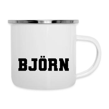 Name - Björn - Emaille-Tasse - Weiß - Rechts