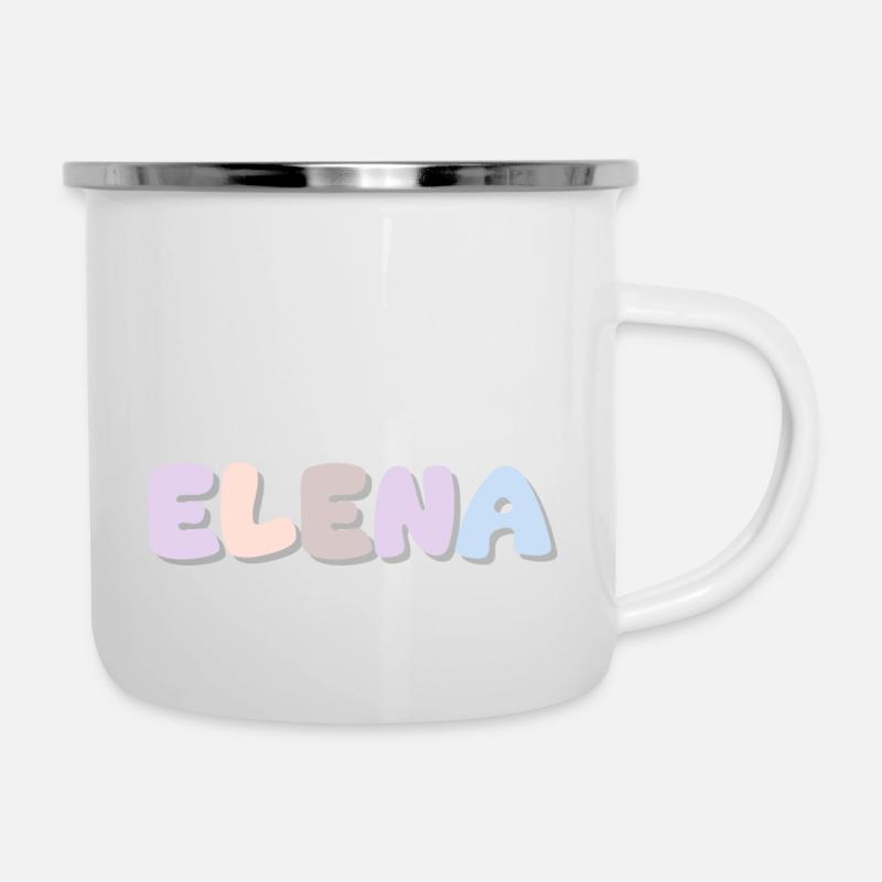 Name - Elena - Camper Mug - white