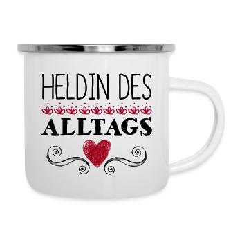378 Heldin des Alltags - Emaille-Tasse - Weiß - Rechts