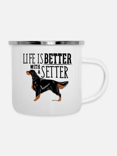 Gordon Setter Besser - Emaille-Tasse - Weiß