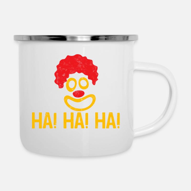 Clown: Ha! Ha! Ha! - Gift - Camper Mug - white