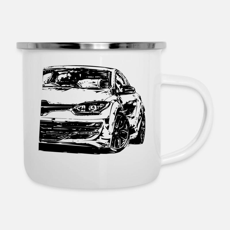 Megane 3 RS - Emaille-Tasse - Weiß