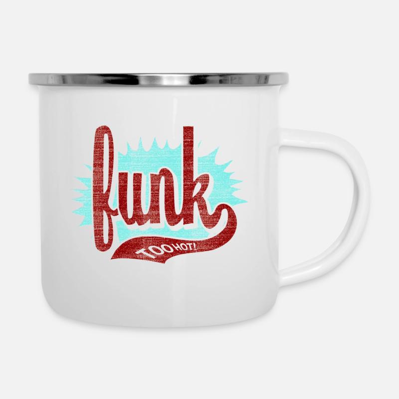 funk - Emaille-Tasse - Weiß