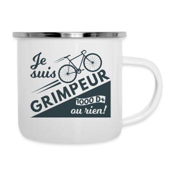 Ich bin ein kletterer - Emaille-Tasse - Weiß - Rechts
