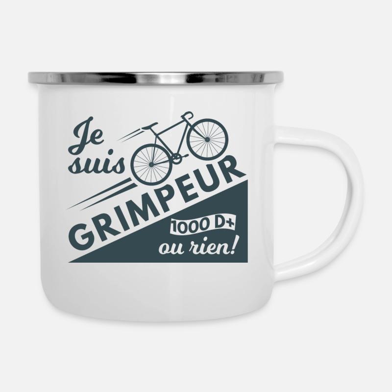 Ich bin ein kletterer - Emaille-Tasse - Weiß
