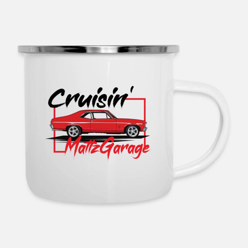 Cruisin' MattzGarage - Camper Mug - white