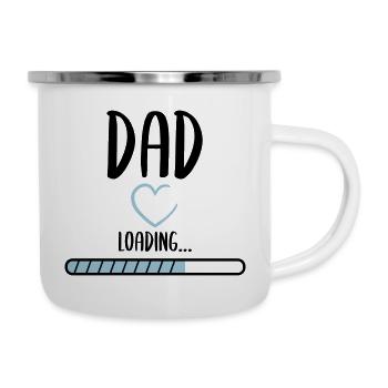 Soon dad - Emaille-Tasse - Weiß - Rechts
