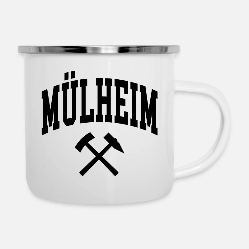 Mülheim - Emaille-Tasse - Weiß