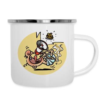 Pipikaka - Emaille-Tasse - Weiß - Rechts