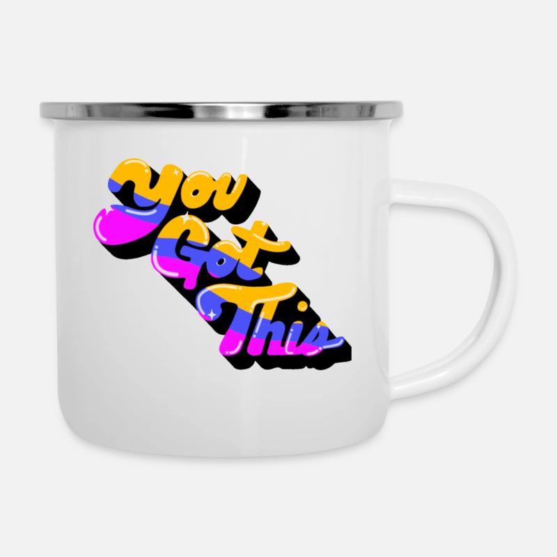 Du hast das - Emaille-Tasse - Weiß