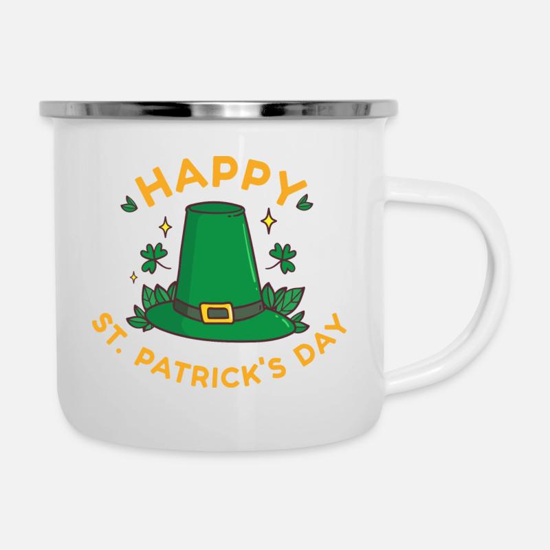 happy St. Patrick's Day Shirt 2023 Gift idea - Camper Mug - white