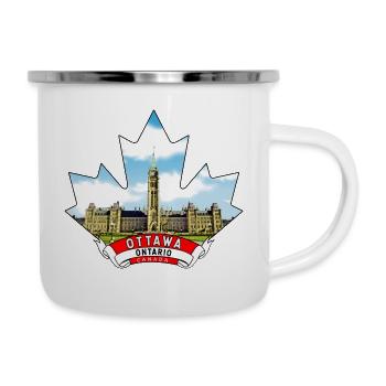 Ottawa, Ontario Canada Maple Leaf - Camper Mug - white - Right