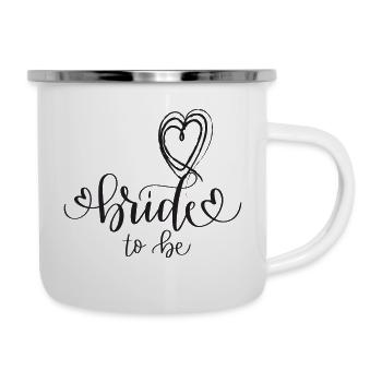 Zukünftige Braut - Emaille-Tasse - Weiß - Rechts