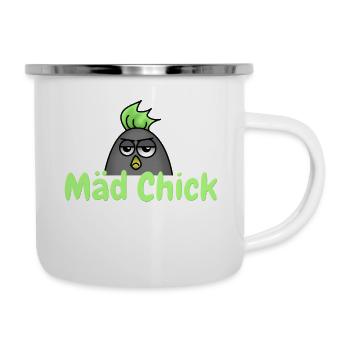 Mäd Chick - Tasse émaillée - blanc - Droite