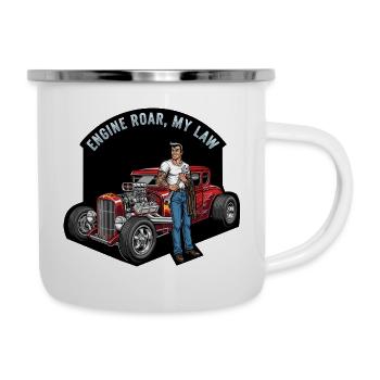 Hot engine and rebellious style - Camper Mug - white - Right