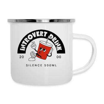 Introverti - Tasse émaillée - blanc - Droite