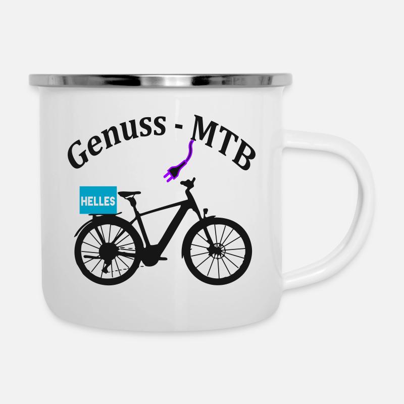 E-MTB_Herren - Tasse émaillée - blanc