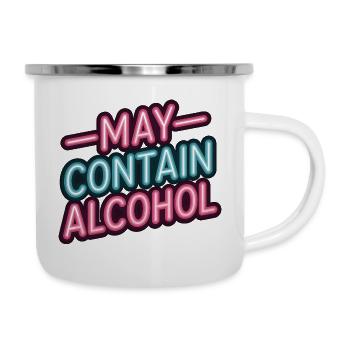 Peut contenir de l’alcool Alkohol Mallorca Saufen JGA - Tasse émaillée - blanc - Droite