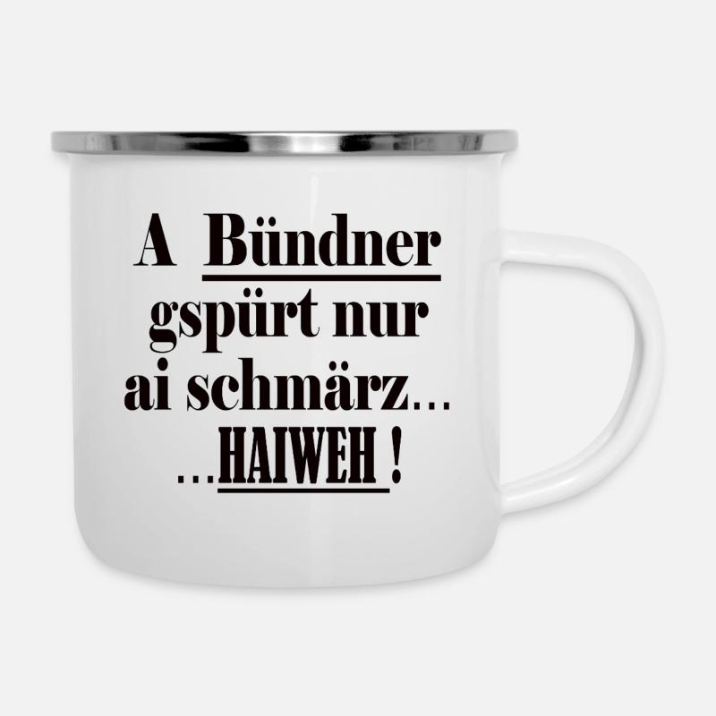 Graubünden only knows ai schmärz Haiweh - Camper Mug - white