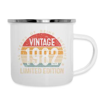 Édition limitée vintage 1982 44e anniversaire - Tasse émaillée - blanc - Droite
