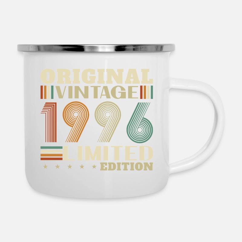 1996 Vintage Rétro Cadeau D'anniversaire - Tasse émaillée - blanc
