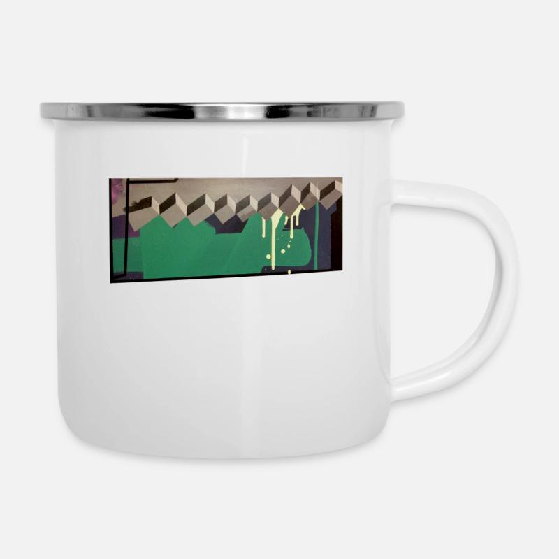 zigzag - Tasse émaillée - blanc