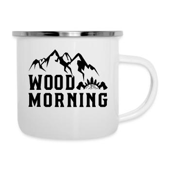 Bois matin - Tasse émaillée - blanc - Droite