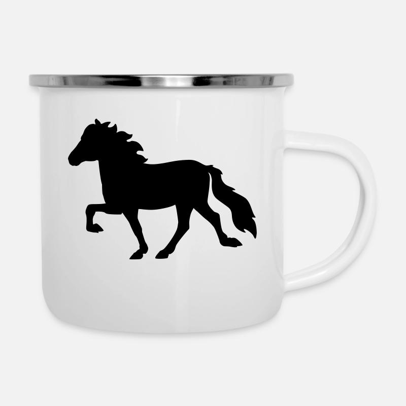 Cheval islandais - Tasse émaillée - blanc