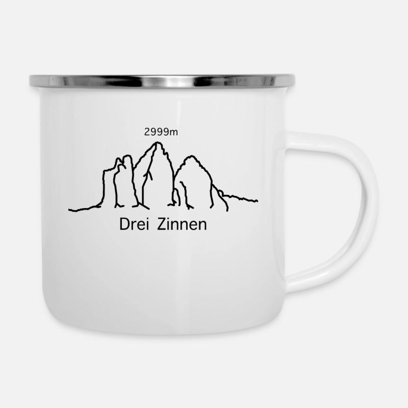 Three Peaks - Camper Mug - white