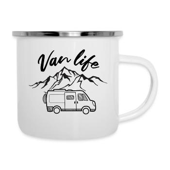 Van life - Tasse émaillée - blanc - Droite