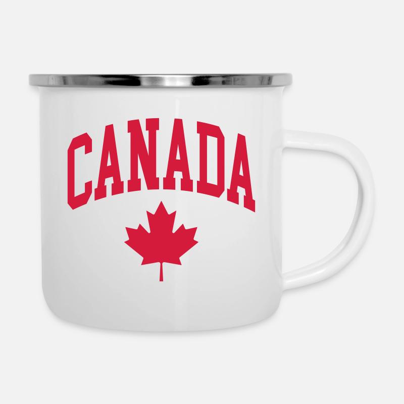 Kanada - Emaille-Tasse - Weiß
